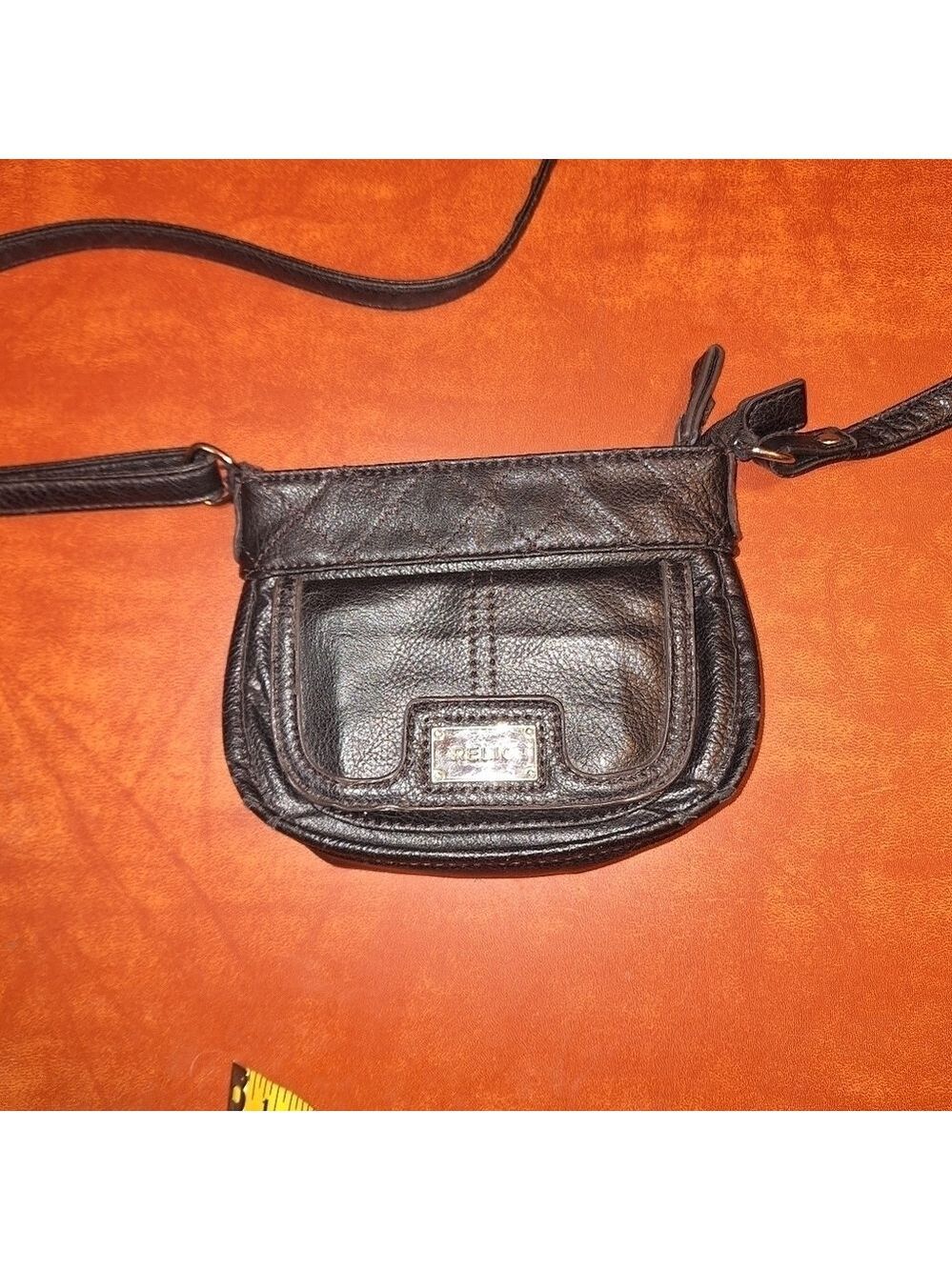 Relic Small Black Leather Handbag Purse